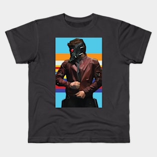 Star Lord Triangle (with background) Kids T-Shirt